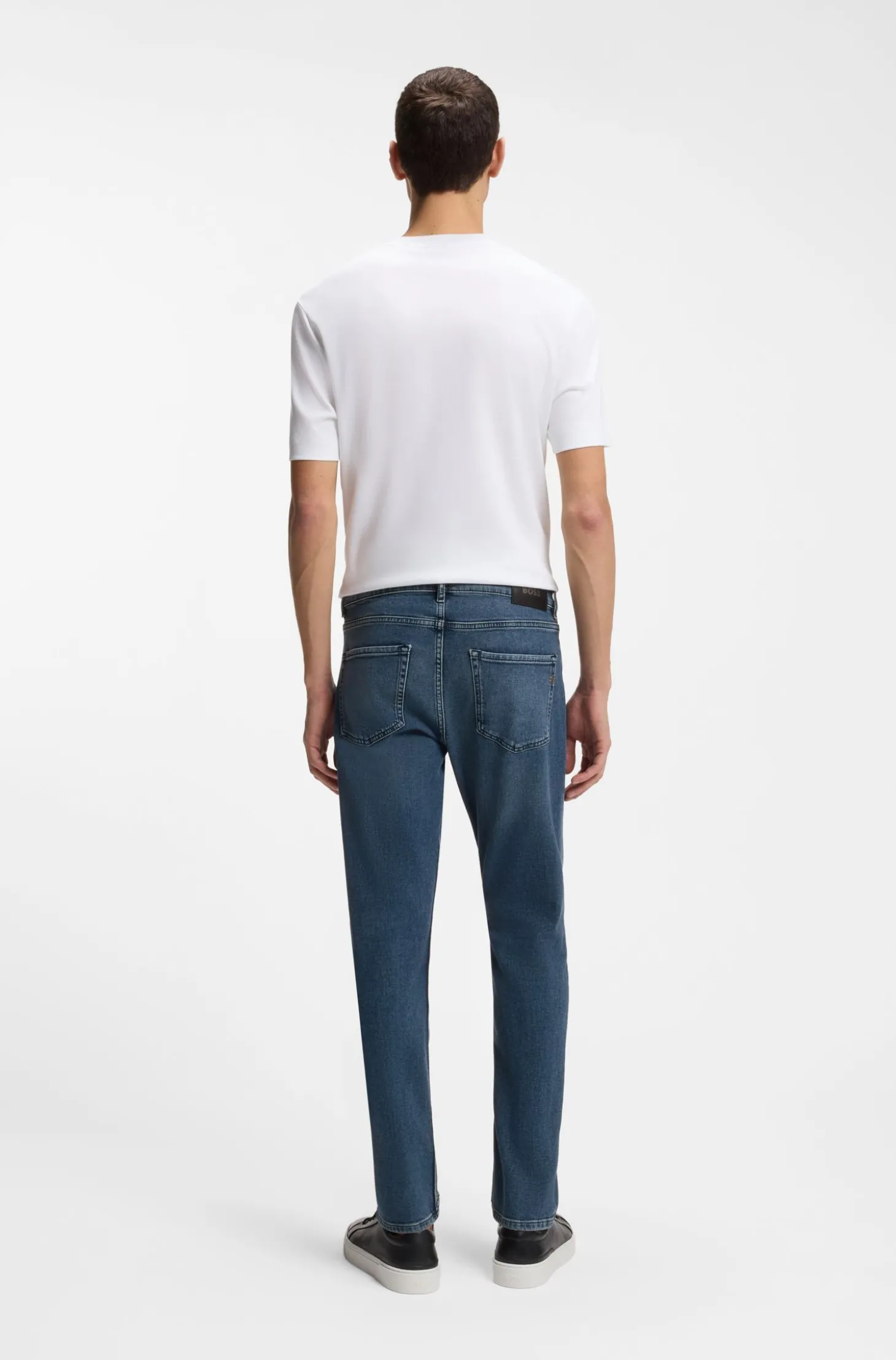 Delaware Slim-Fit Jeans aus bequemem blauem Stretch-Denim