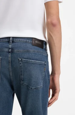 Delaware Slim-Fit Jeans aus bequemem blauem Stretch-Denim