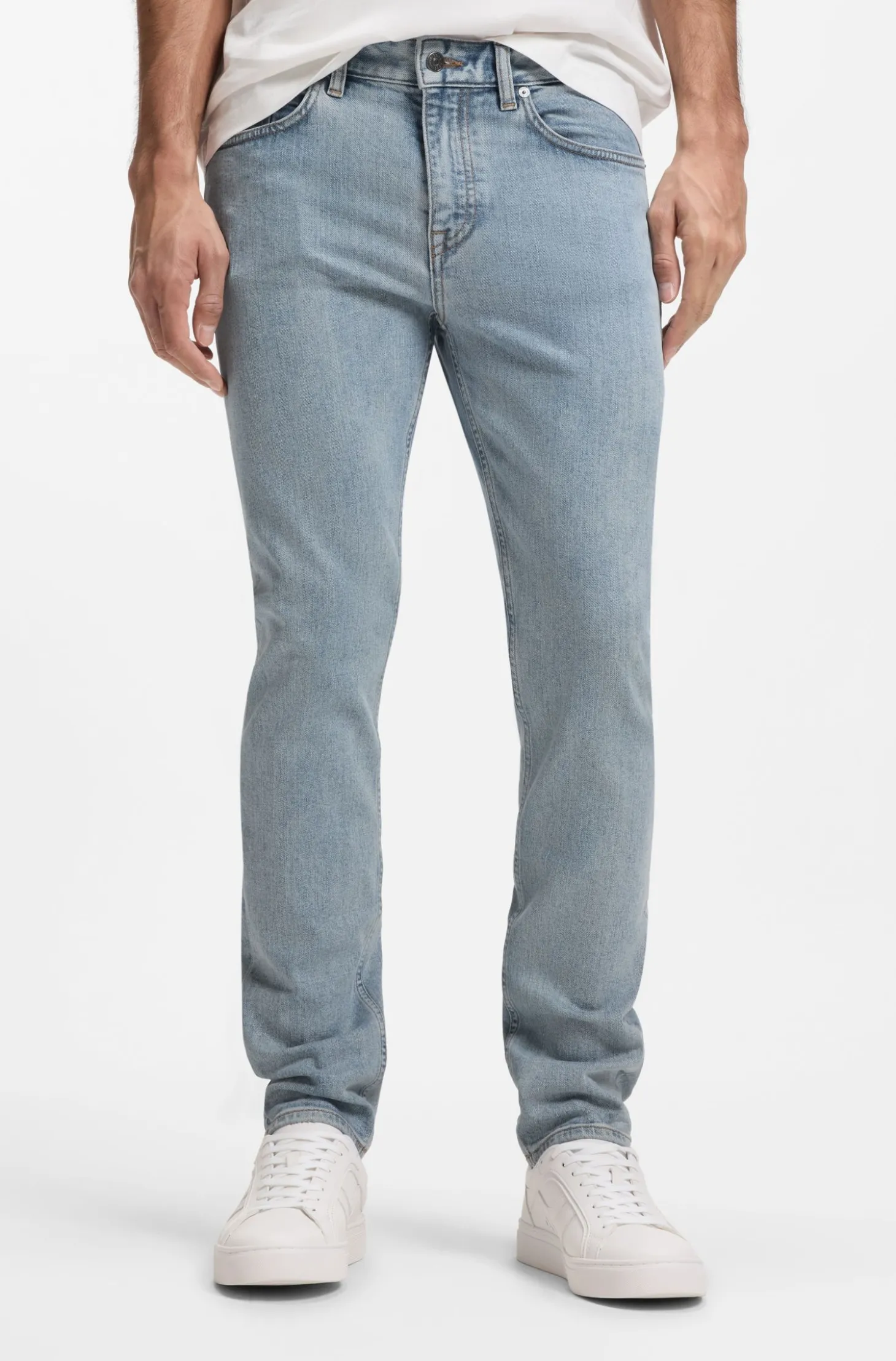 Delaware Slim-Fit Jeans aus bequemem blauem Stretch-Denim