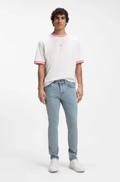 Delaware Slim-Fit Jeans aus bequemem blauem Stretch-Denim