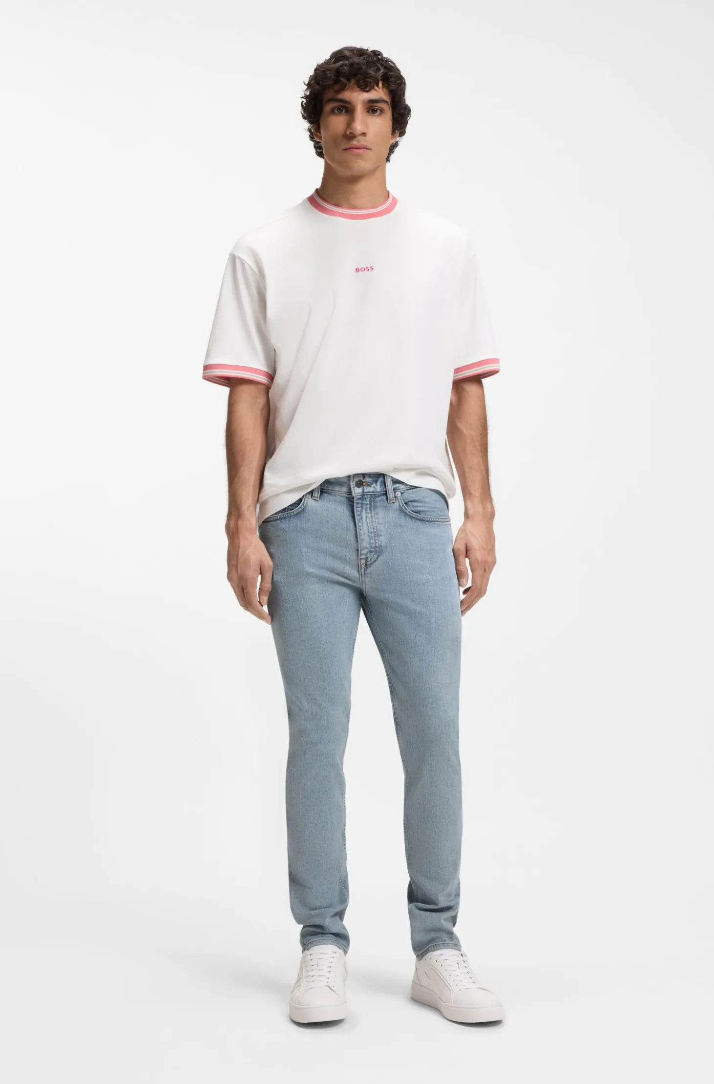 Delaware Slim-Fit Jeans aus bequemem blauem Stretch-Denim