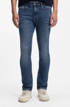 Delaware Slim-Fit Jeans aus blauem Super-Stretch-Denim