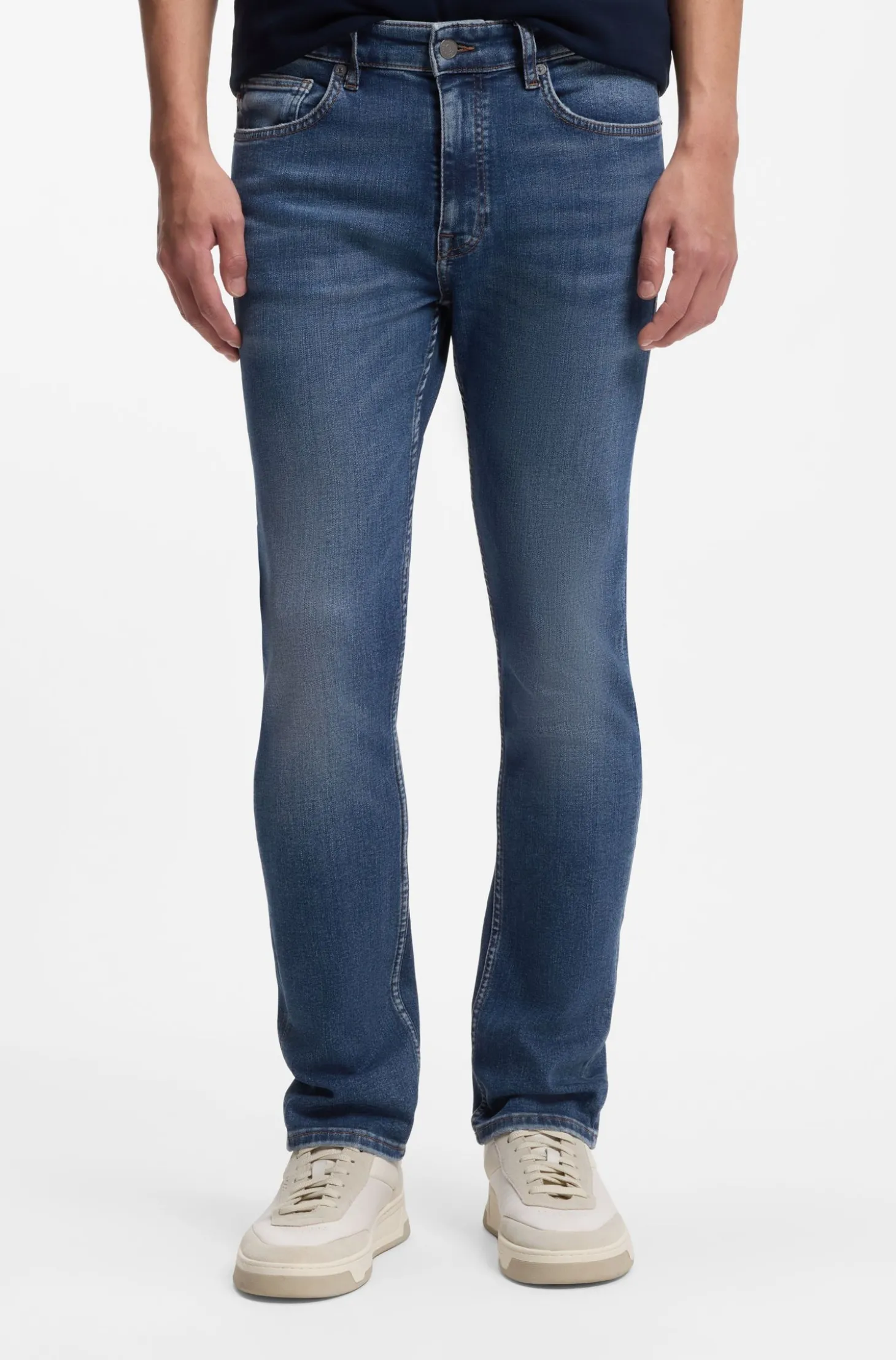 Delaware Slim-Fit Jeans aus blauem Super-Stretch-Denim