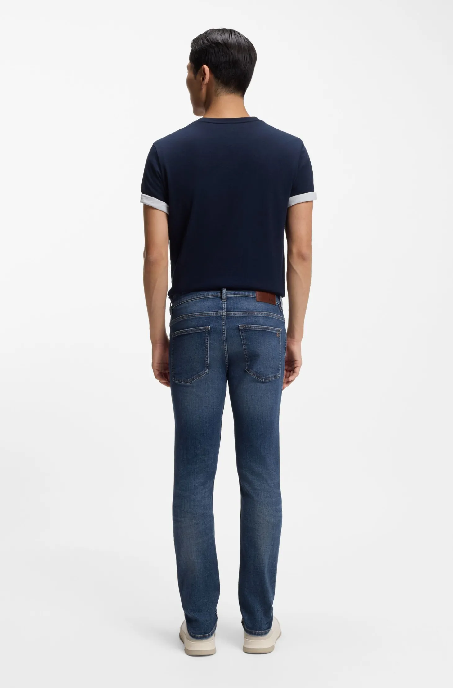Delaware Slim-Fit Jeans aus blauem Super-Stretch-Denim