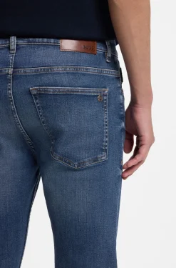 Delaware Slim-Fit Jeans aus blauem Super-Stretch-Denim