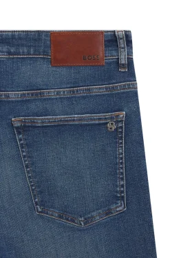 Delaware Slim-Fit Jeans aus blauem Super-Stretch-Denim