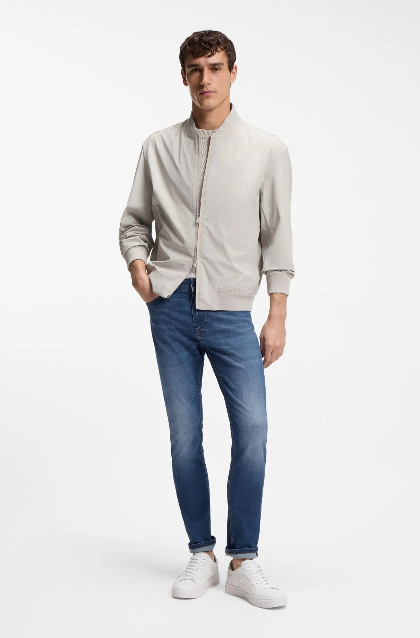 Delaware Slim-Fit Jeans aus blauem Soft-Motion-Denim
