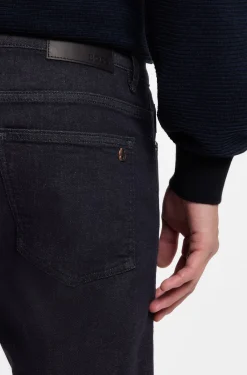 Delaware Slim-Fit Jeans aus dunkelblauem Soft-Motion-Denim