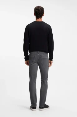 Delaware Slim-Fit Jeans aus grauem Stretch-Denim