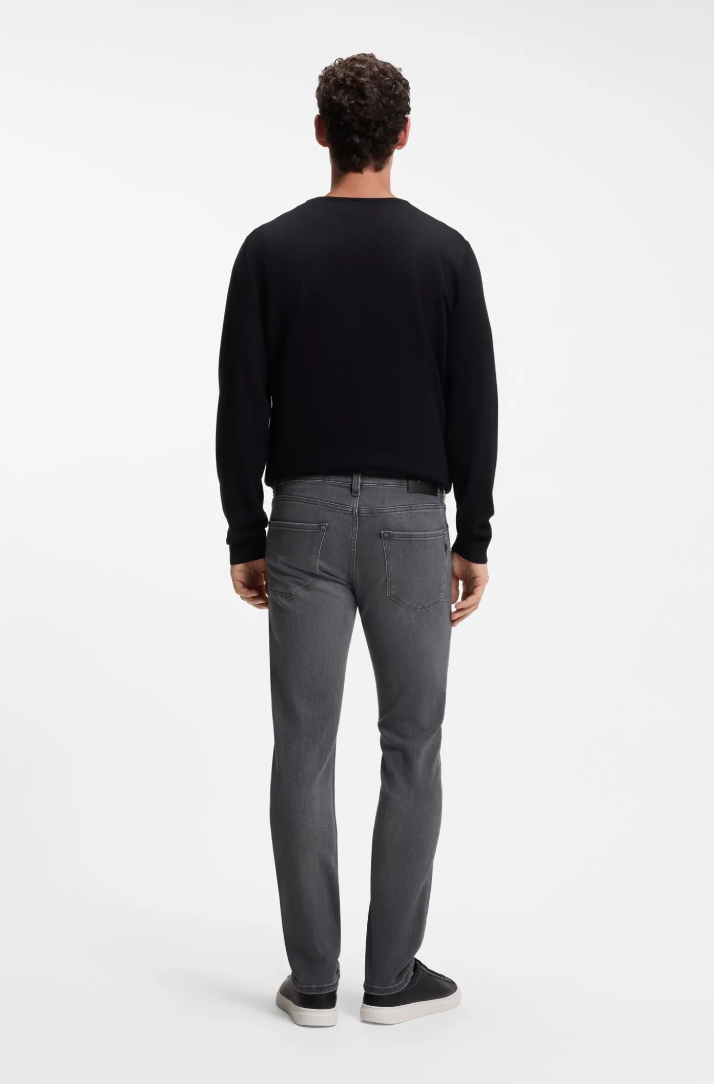 Delaware Slim-Fit Jeans aus grauem Stretch-Denim