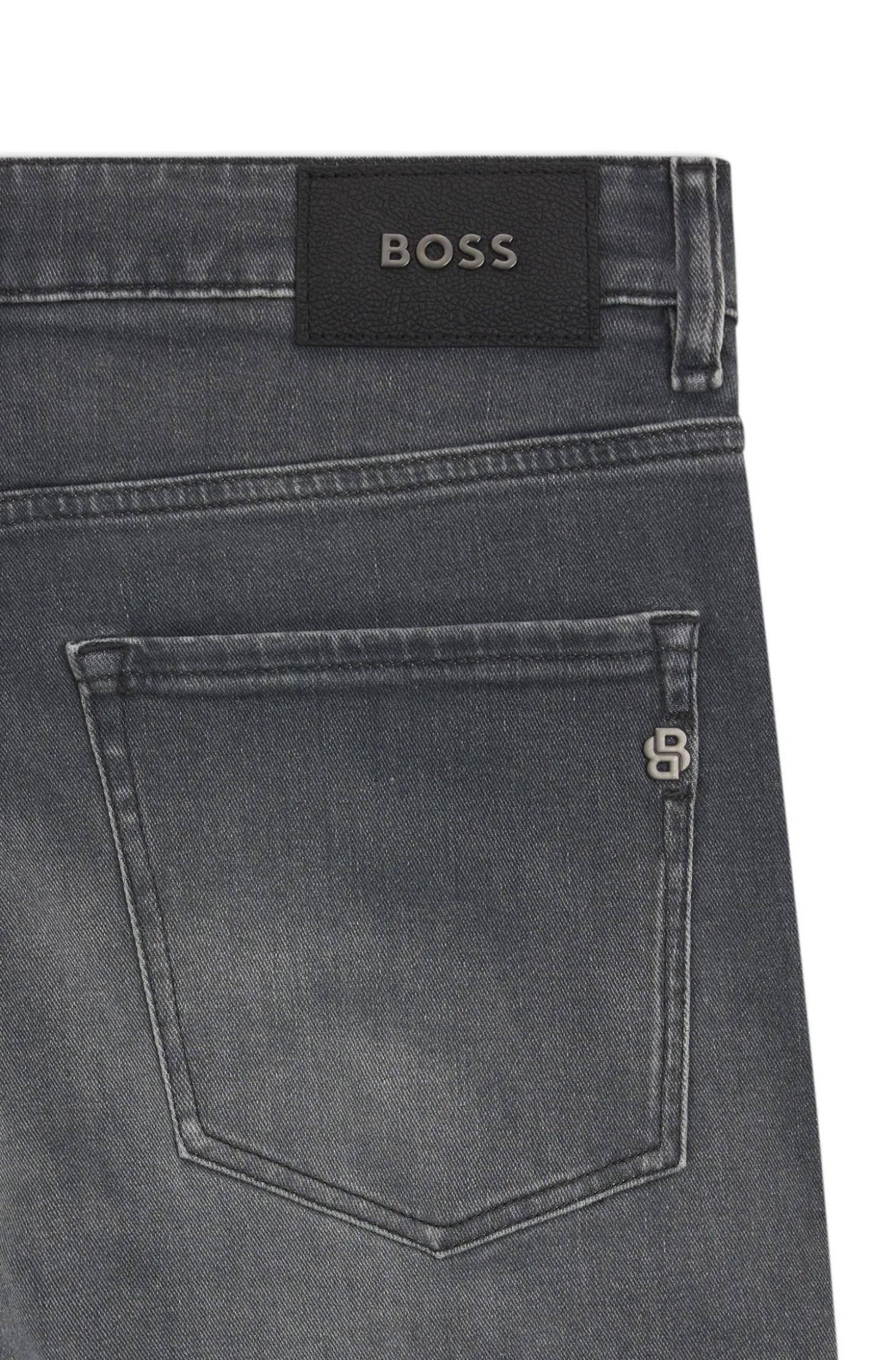 Delaware Slim-Fit Jeans aus grauem Stretch-Denim