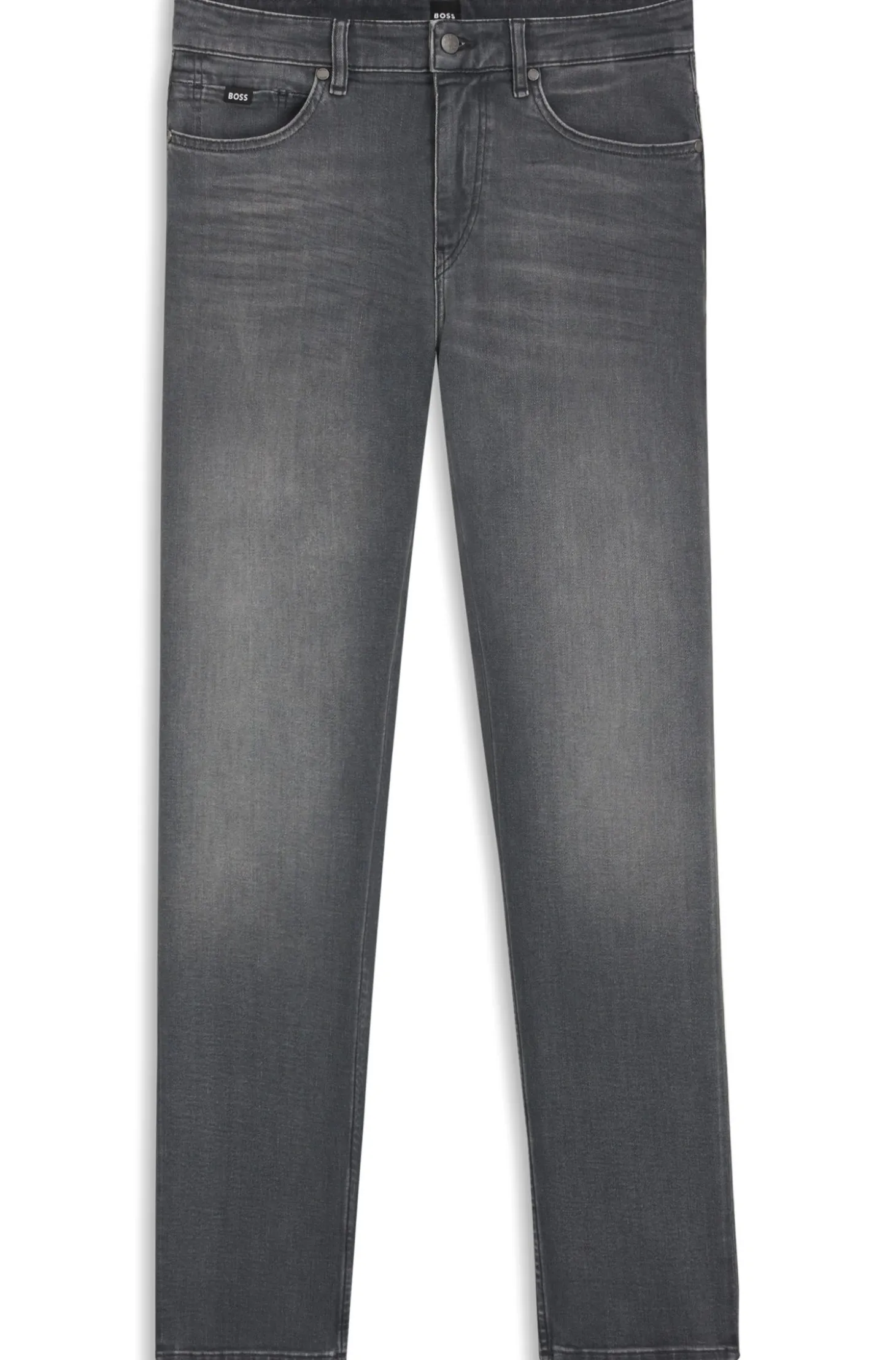 Delaware Slim-Fit Jeans aus grauem Stretch-Denim