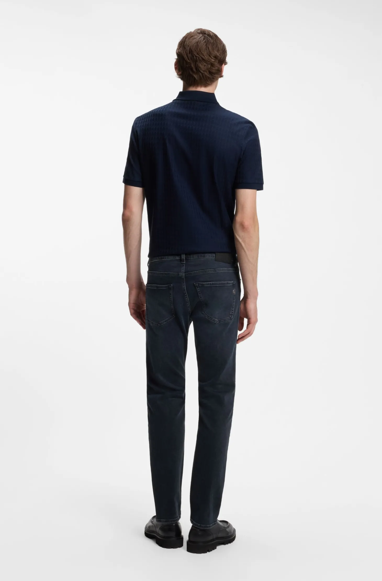 Delaware Slim-Fit Jeans aus indigoblauem Knit Denim