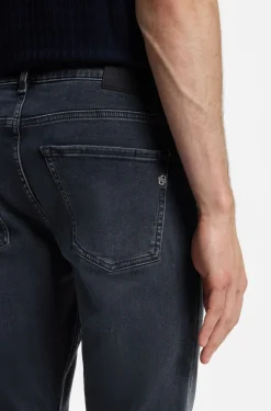 Delaware Slim-Fit Jeans aus indigoblauem Knit Denim