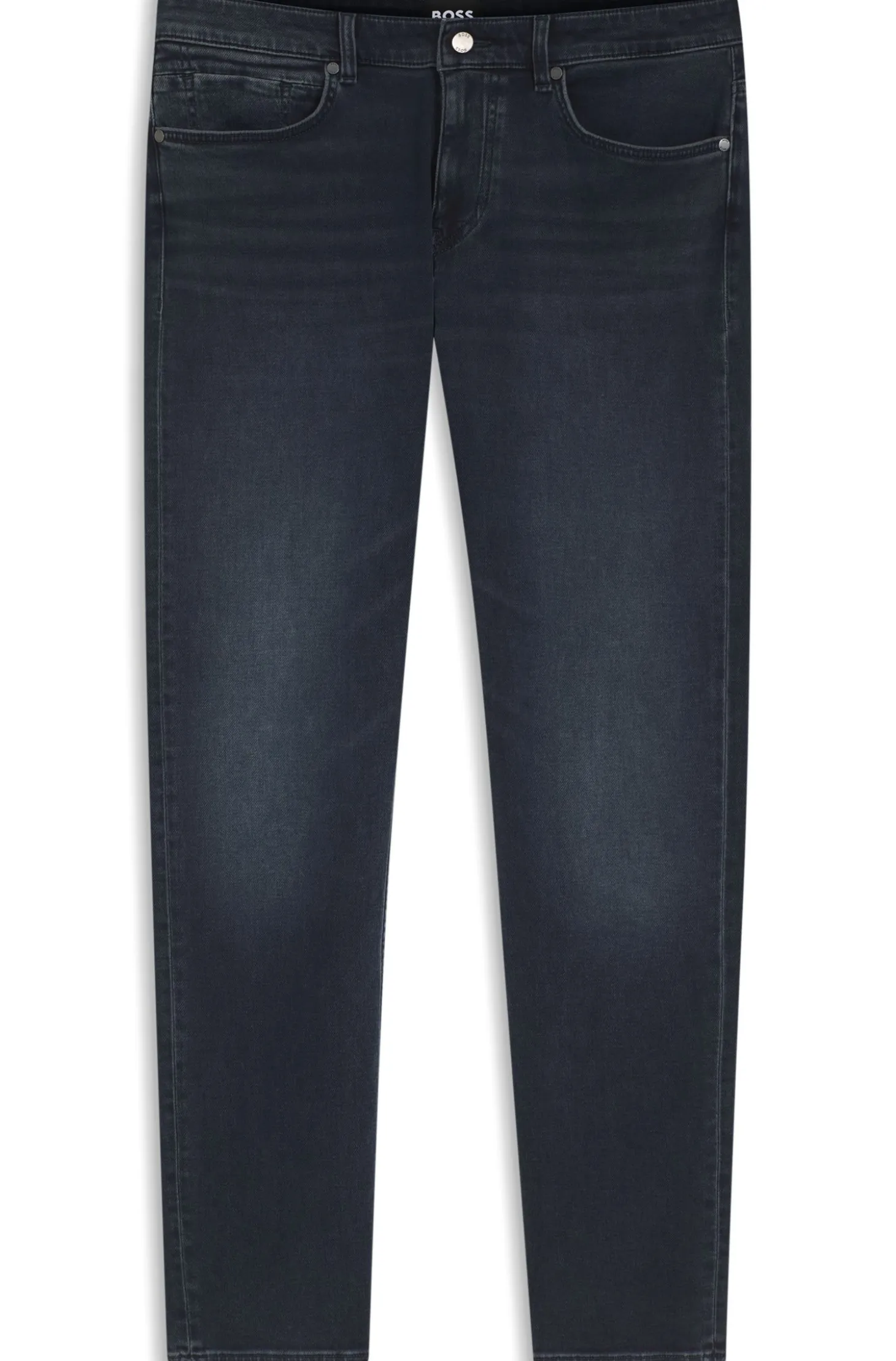Delaware Slim-Fit Jeans aus indigoblauem Knit Denim
