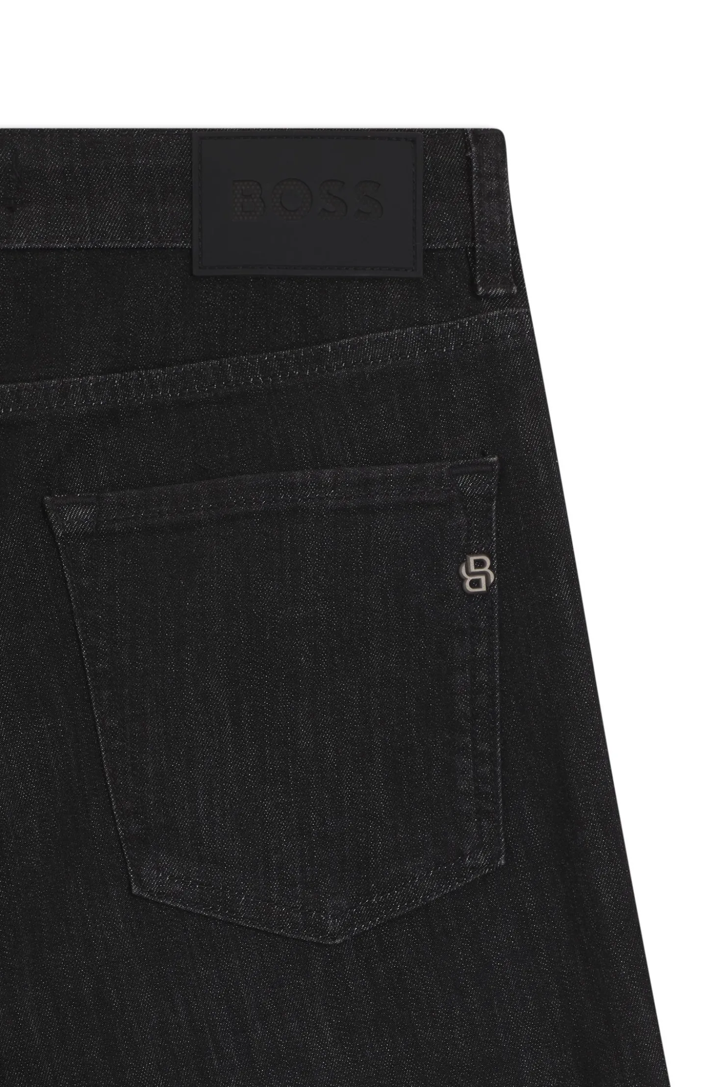 Delaware Slim-Fit Jeans aus knitterfreiem Denim in Grau