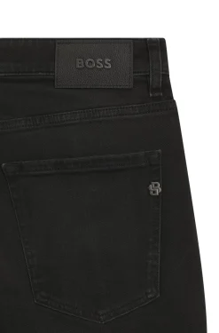Delaware Slim-Fit Jeans aus schwarzem Stretch-Denim