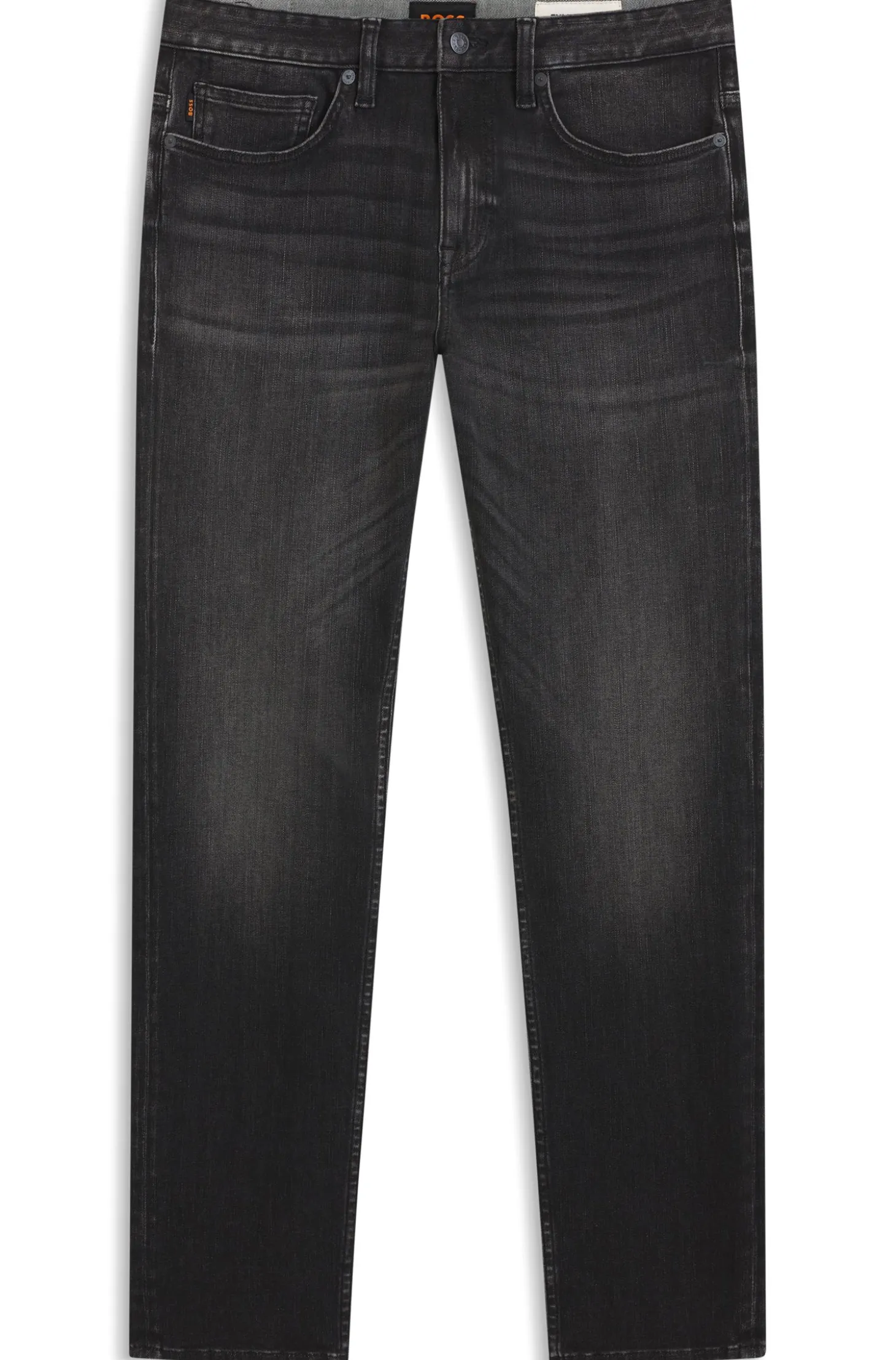 Delaware Slim-Fit Jeans aus schwarzem Stretch-Denim