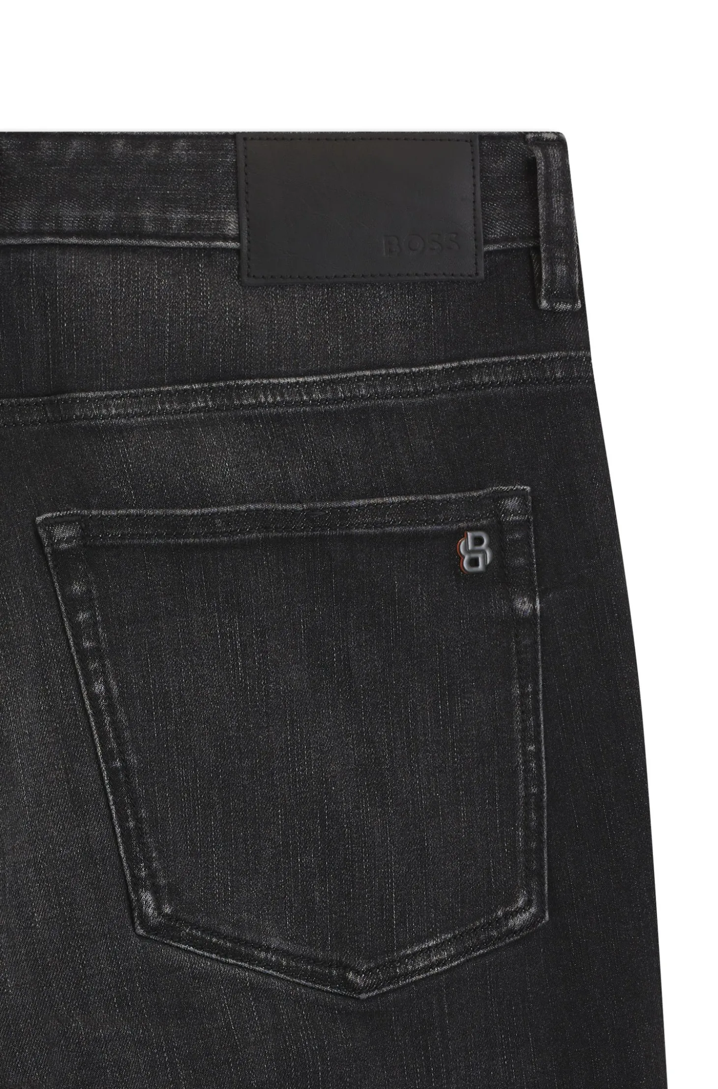 Delaware Slim-Fit Jeans aus schwarzem Stretch-Denim