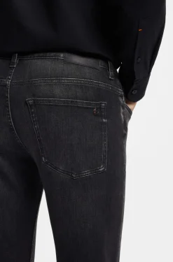Delaware Slim-Fit Jeans aus schwarzem Stretch-Denim