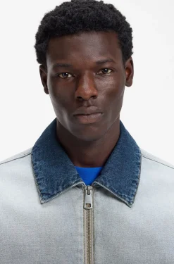 Denim Jacke mit umgekehrtem Styling