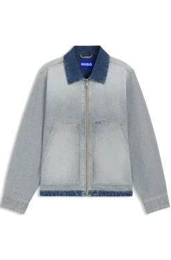 Denim Jacke mit umgekehrtem Styling