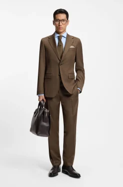 Derbys aus Leder mit Brogue-Details