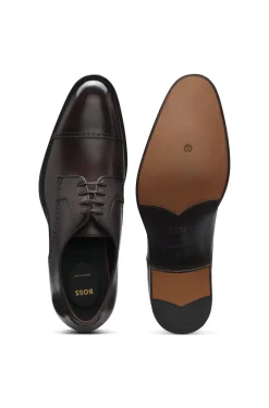 Derbys aus Leder mit Brogue-Details