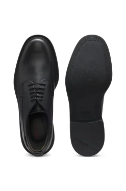 Derbys aus Leder mit Logo-Lasche