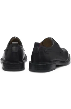 Derbys aus Leder mit Logo-Lasche