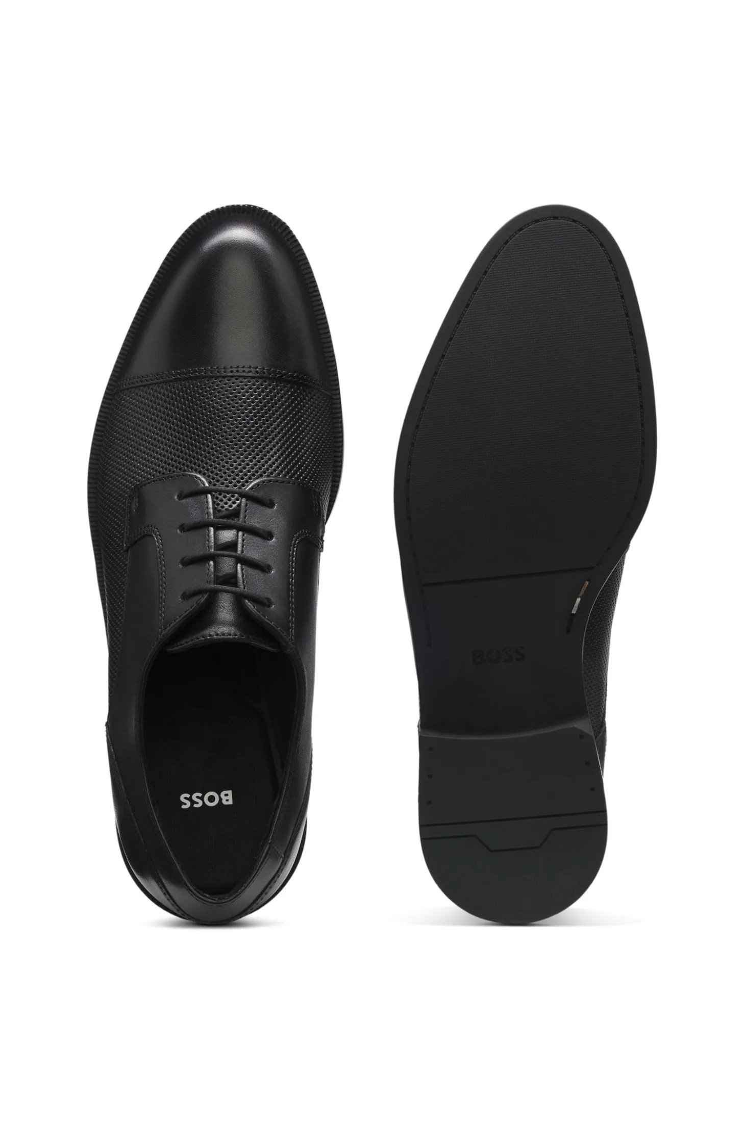 Derbys aus Leder mit Zehenkappe