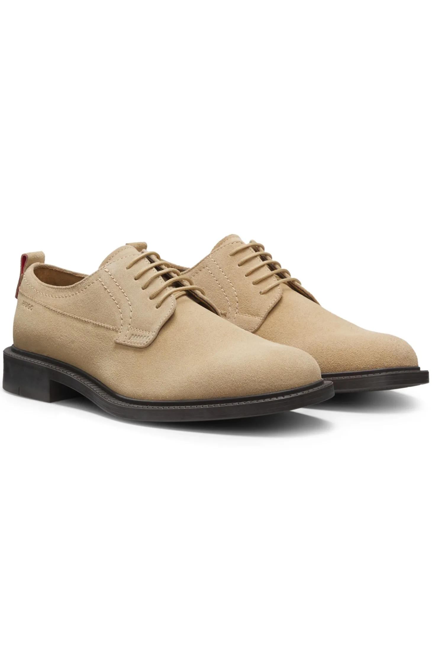 Derbys aus Veloursleder
