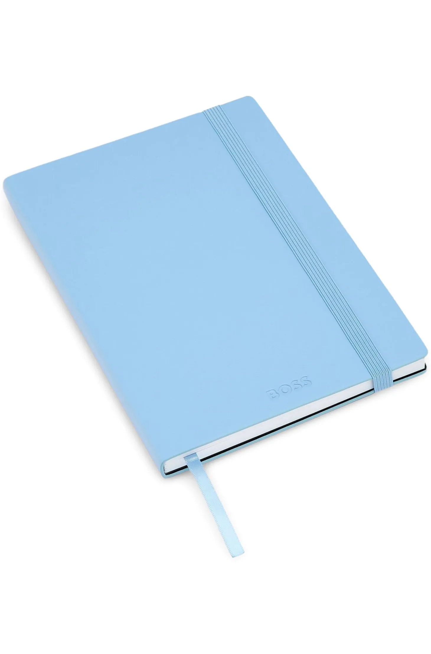 DIN-A5-Notizbuch aus pastellblauem Kunstleder