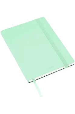 DIN-A5-Notizbuch aus pastellgrünem Kunstleder