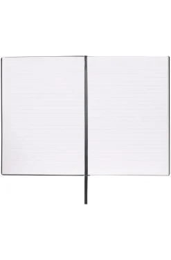 DIN-A5-Notizbuch aus schwarzem Kunstleder
