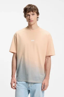Dip-dyed T-Shirt aus Baumwoll-Jersey mit Logo