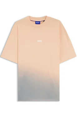 Dip-dyed T-Shirt aus Baumwoll-Jersey mit Logo