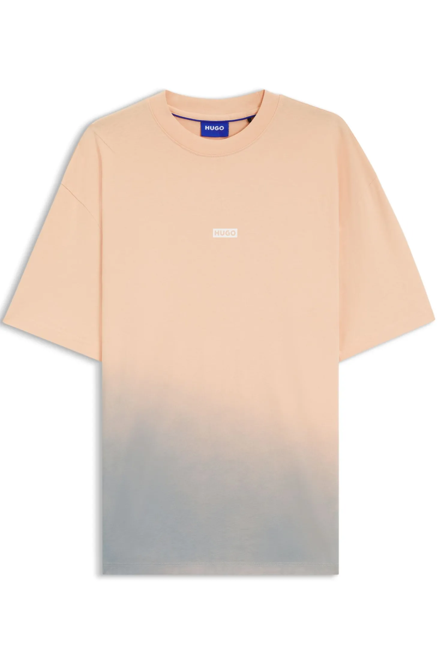 Dip-dyed T-Shirt aus Baumwoll-Jersey mit Logo