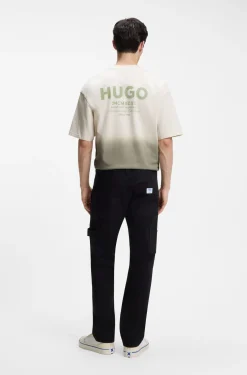 Dip-dyed T-Shirt aus Baumwoll-Jersey mit Logo