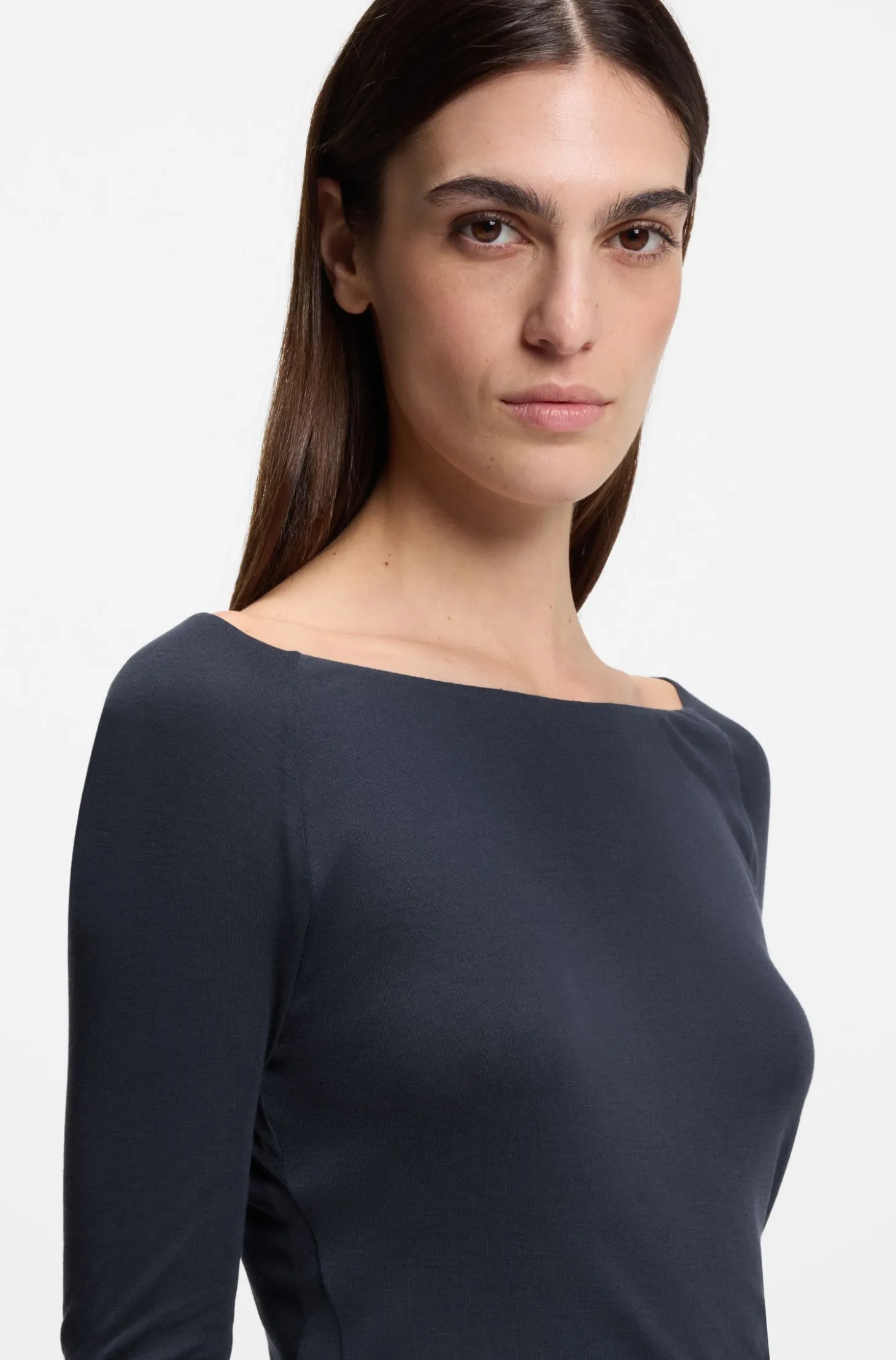 Doppellagiges Jersey-Top aus dünnem Jersey