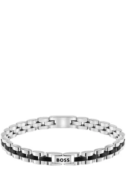 Double-B-Monogramm-Armband mit schwarzen Details