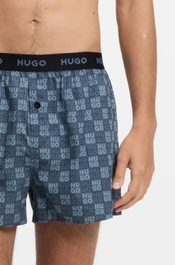 Dreierpack Boxershorts aus Baumwolle mit Logos am Bund