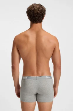 Dreierpack eng anliegende Boxershorts aus Stretch-Baumwolle