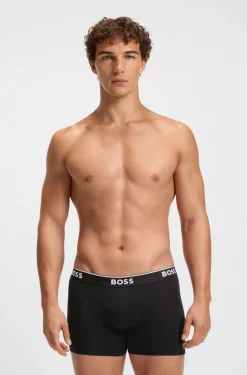 Dreierpack eng anliegende Boxershorts aus Stretch-Baumwolle