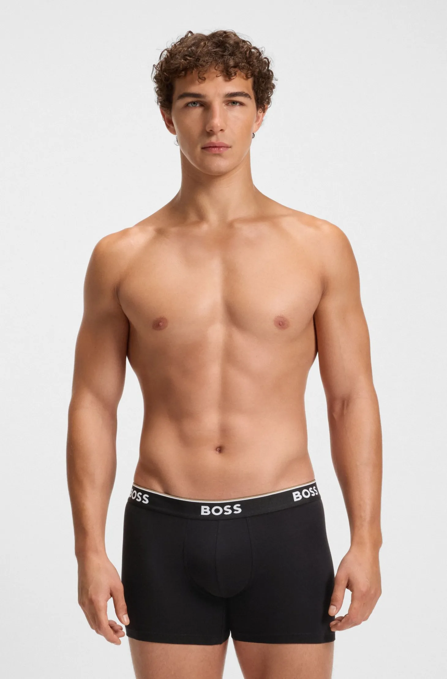 Dreierpack eng anliegende Boxershorts aus Stretch-Baumwolle