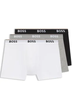 Dreierpack eng anliegende Boxershorts aus Stretch-Baumwolle