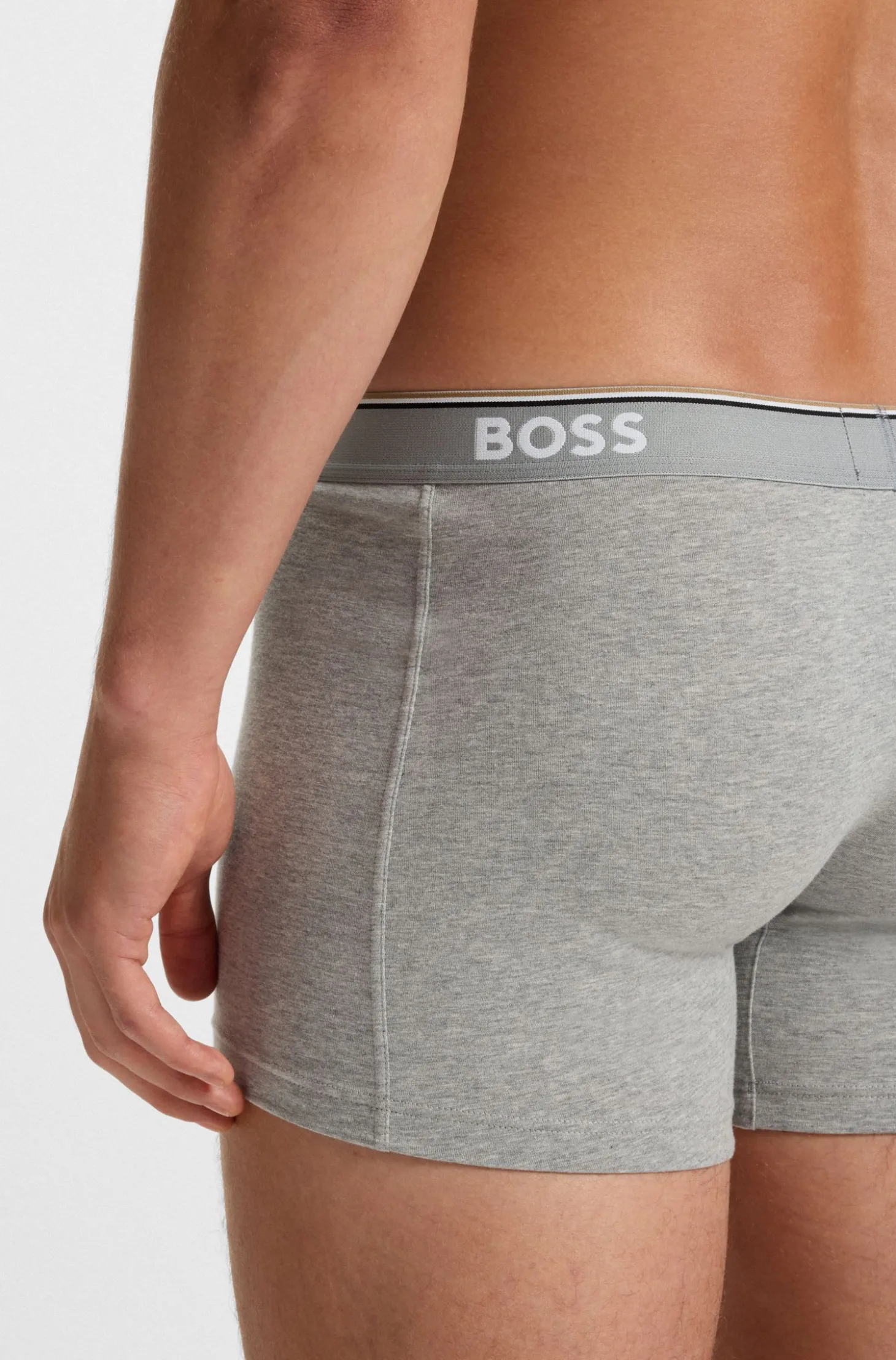 Dreierpack eng anliegende Boxershorts aus Stretch-Baumwolle