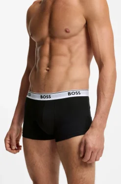 Dreierpack eng anliegende Boxershorts mit kurzem Bein aus Baumwolle mit Logo-Bund