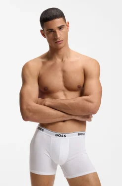 Dreierpack eng anliegende Boxershorts aus Stretch-Baumwolle
