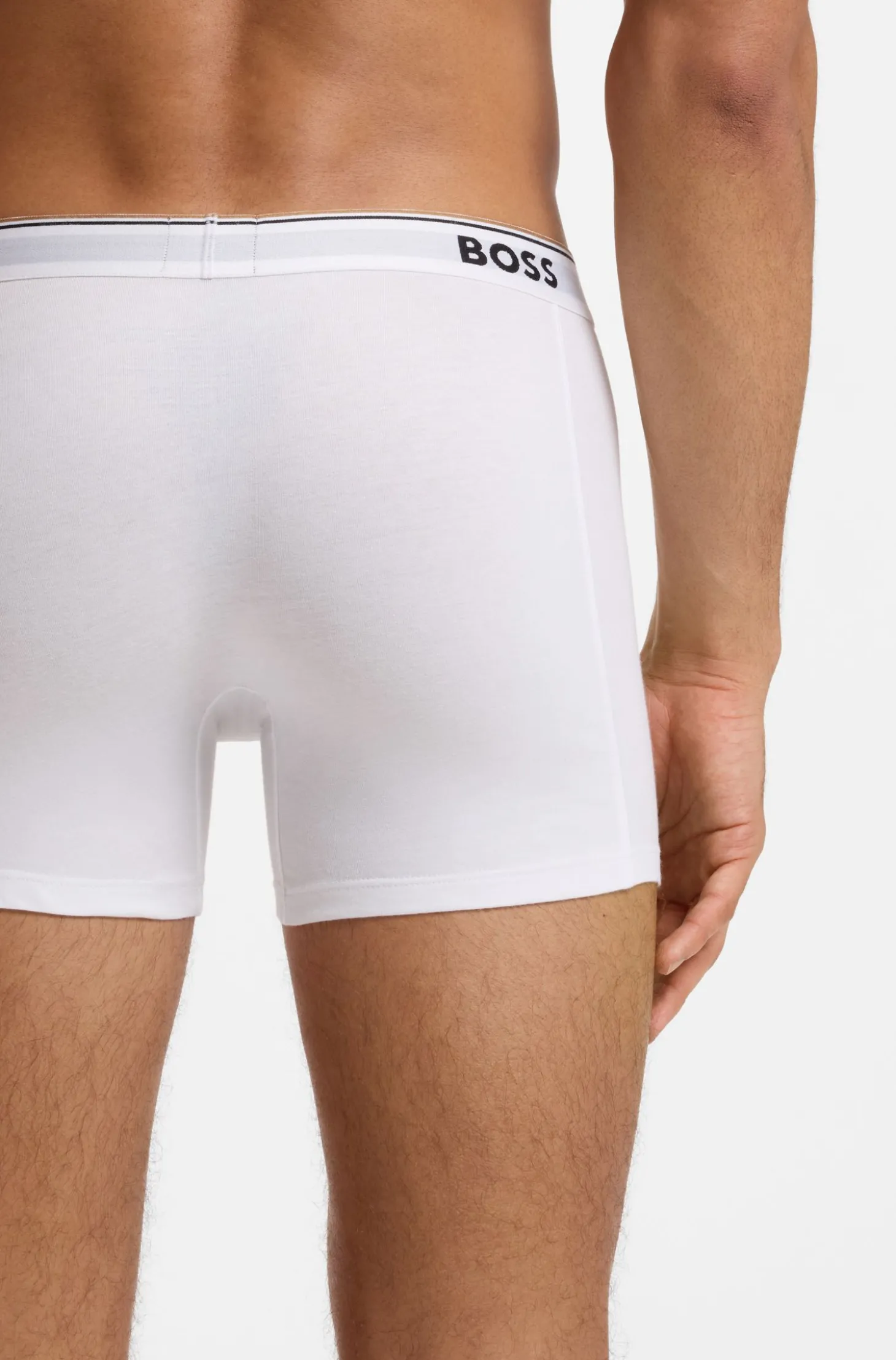 Dreierpack eng anliegende Boxershorts aus Stretch-Baumwolle